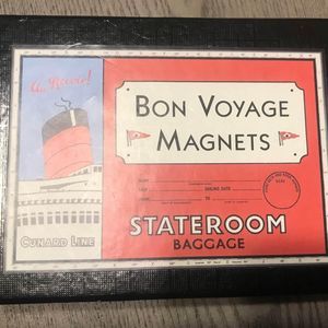 Vintage Bon Voyage Magnets Stateroom Baggage 24 Magnets
